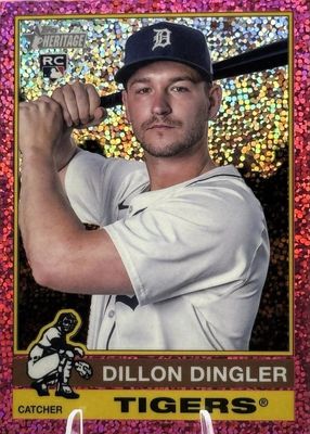 2025 Topps Heritage #130 Chrome - Pink Sparkle Refractor
