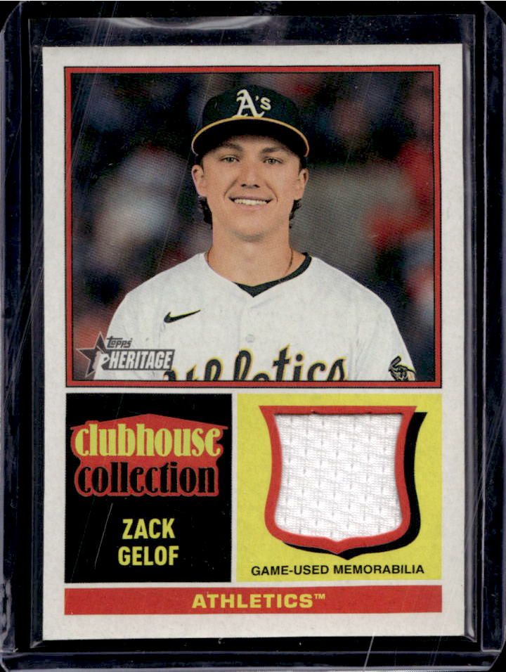 Zack Gelof 2025 Topps Heritage #CCR-ZG Clubhouse Collection Relics ...