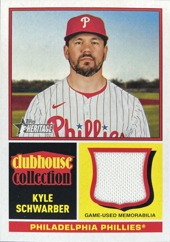 Kyle Schwarber 2025 Topps Heritage #CCR-KS Clubhouse Collection Relics RAW