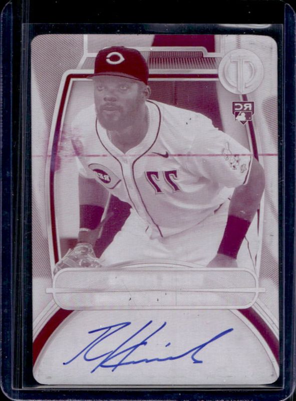 Rece Hinds 2025 Topps Tribute #TA-RHI Tribute Autograph - Magenta Printing Plate /1 Rookie RAW