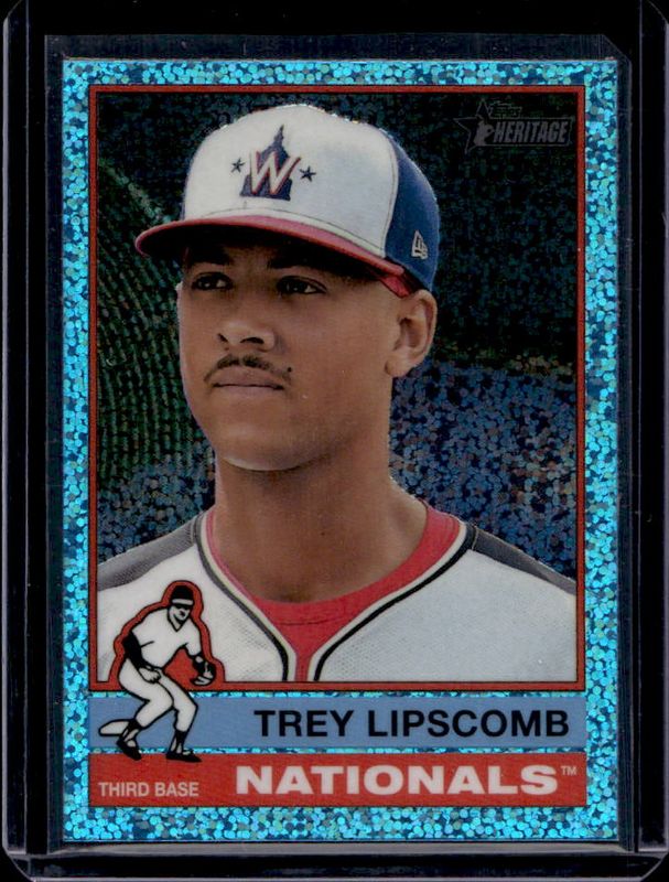 2025 Topps Heritage #115 Chrome - Light Blue Sparkle Refractor