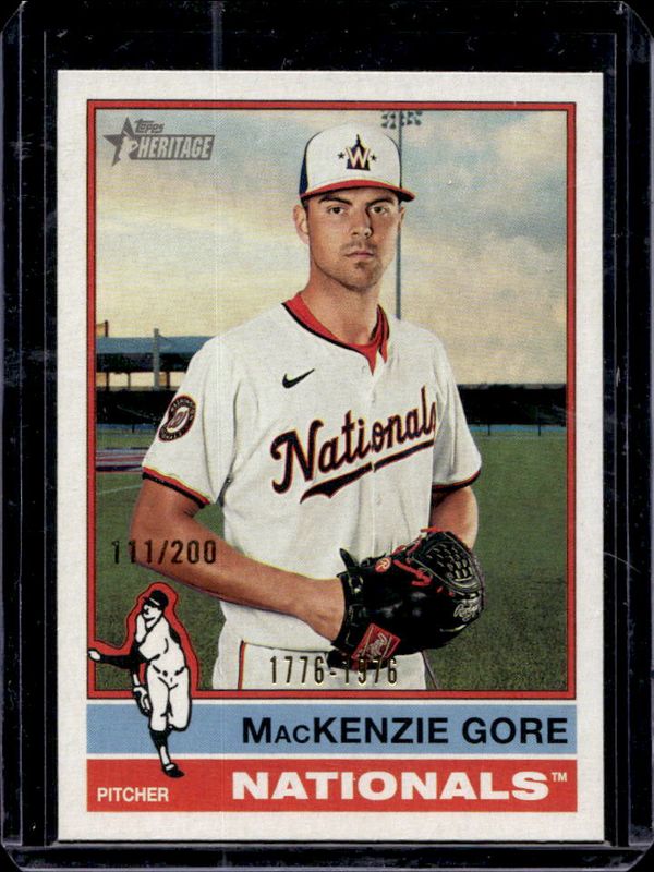 MacKenzie Gore 2025 Topps Heritage #467 Bicentennial /200 RAW