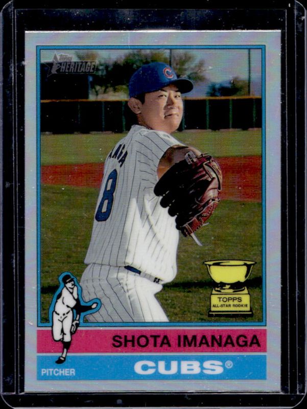 Shota Imanaga 2025 Topps Heritage #399 Chrome - Red Refractor RAW