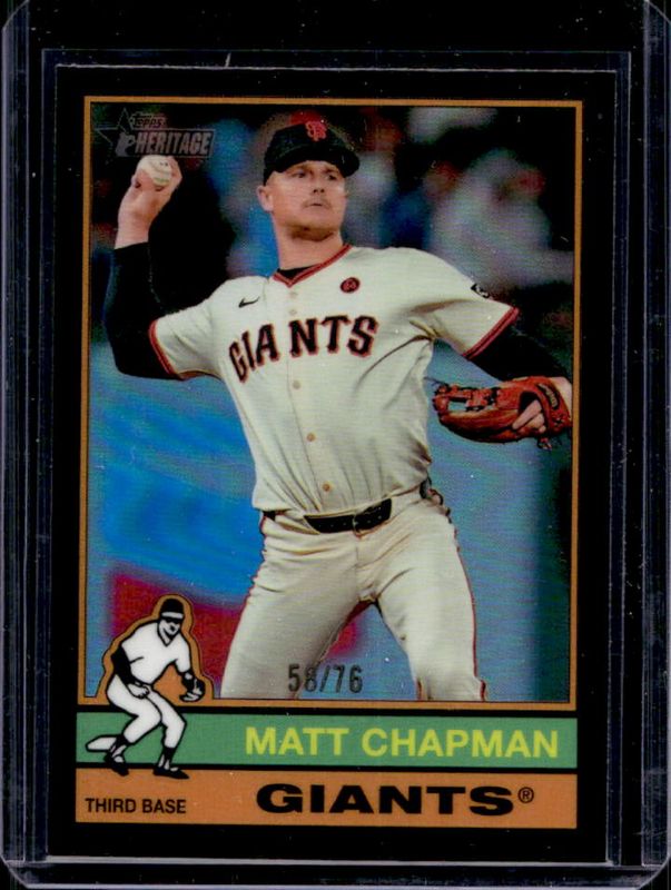 2025 Topps Heritage #214 Chrome - Black Refractor /76
