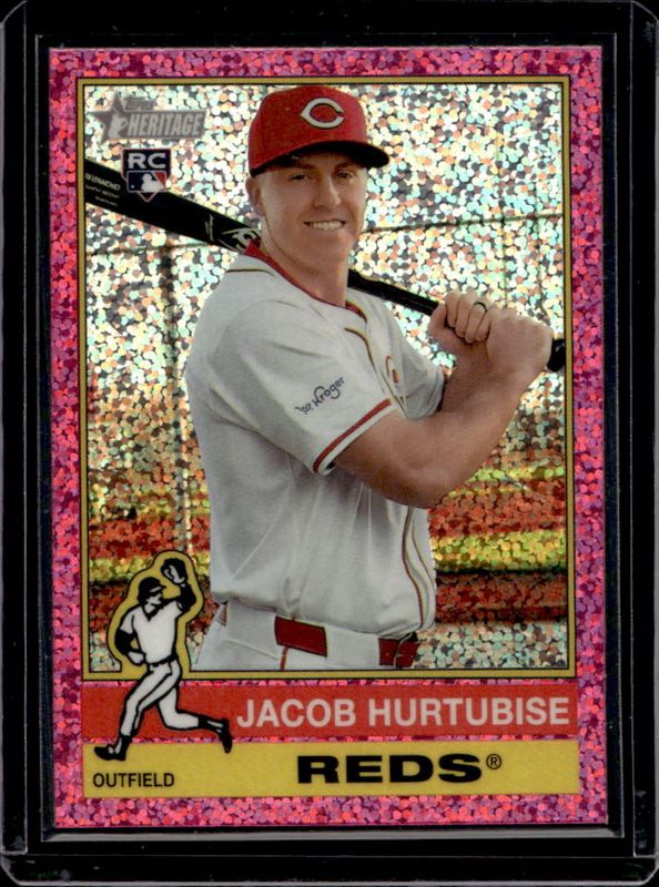 Jacob Hurtubise 2025 Topps Heritage #124 Chrome - Pink Sparkle Refractor RAW