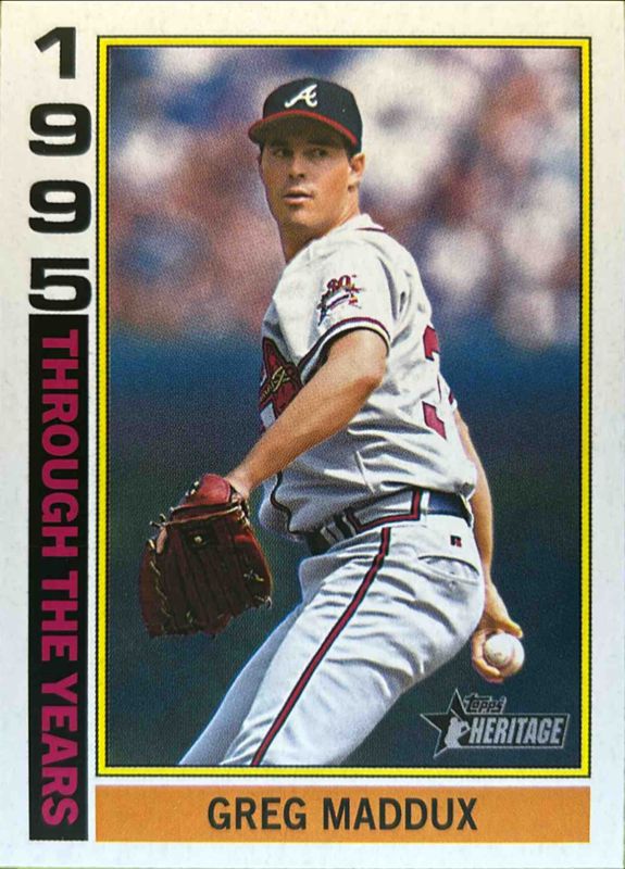 Greg Maddux 2025 Topps Heritage #TTY-11 Through the Years RAW