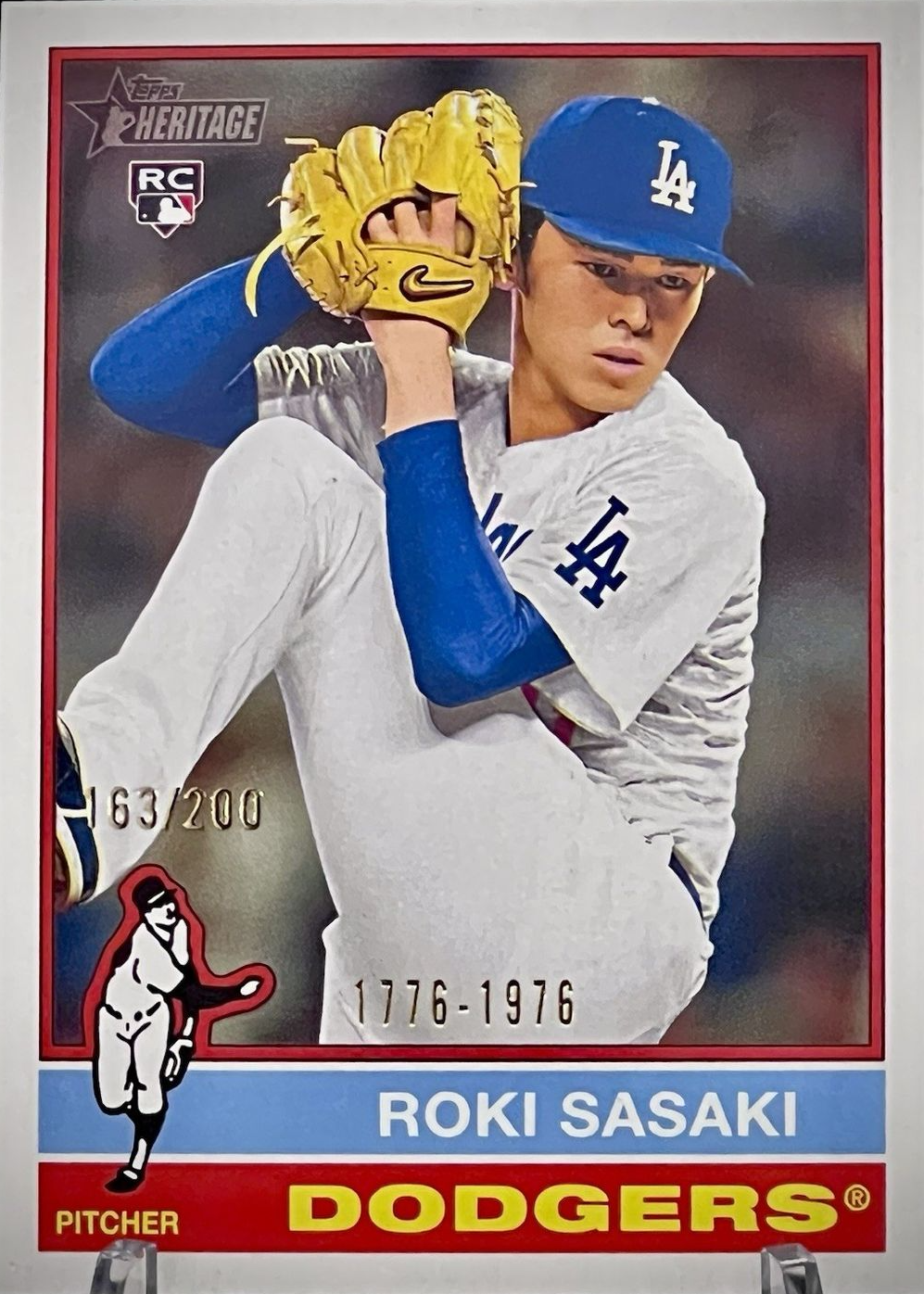 Roki Sasaki 2025 Topps Heritage #224 Bicentennial /200 Price Guide ...