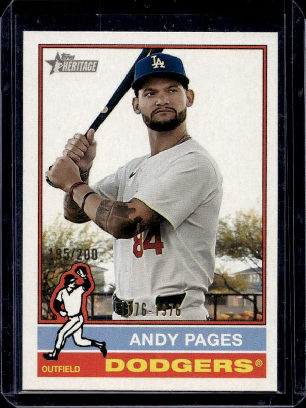 Andy Pages 2025 Topps Heritage #379 Bicentennial /200 RAW
