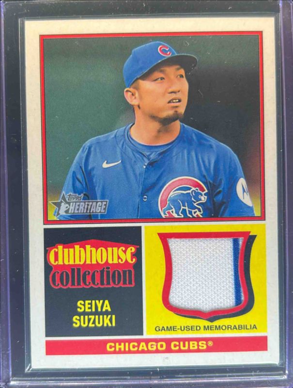 Seiya Suzuki 2025 Topps Heritage #CCR-SS Clubhouse Collection Relics RAW