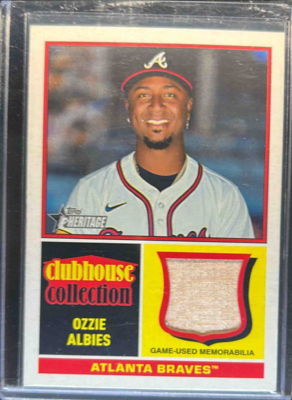 Ozzie Albies 2025 Topps Heritage #CCR-OA Clubhouse Collection Relics RAW