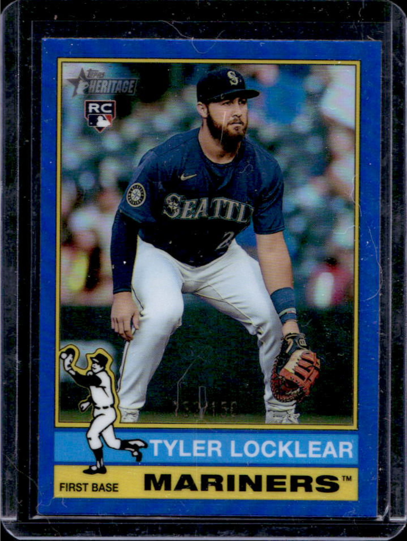 Tyler Locklear 2025 Topps Heritage #447 Dark Blue Border Price Guide ...
