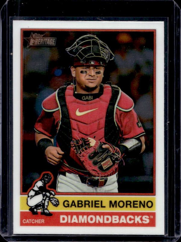 Gabriel Moreno 2025 Topps Heritage #498 Chrome RAW