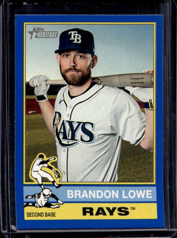 Brandon Lowe 2025 Topps Heritage #488 Dark Blue Border RAW