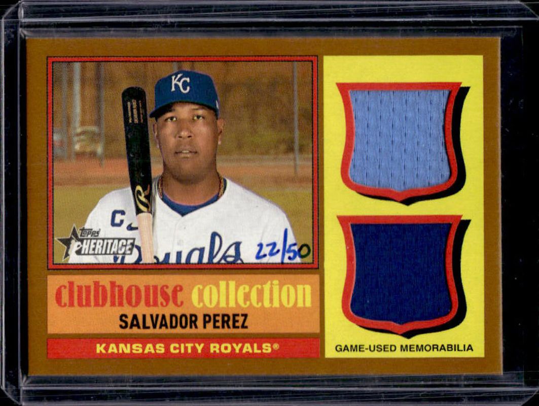 2025 Topps Heritage #CCSDR-SP Clubhouse Collection Single-Player Dual Relics - Gold /50