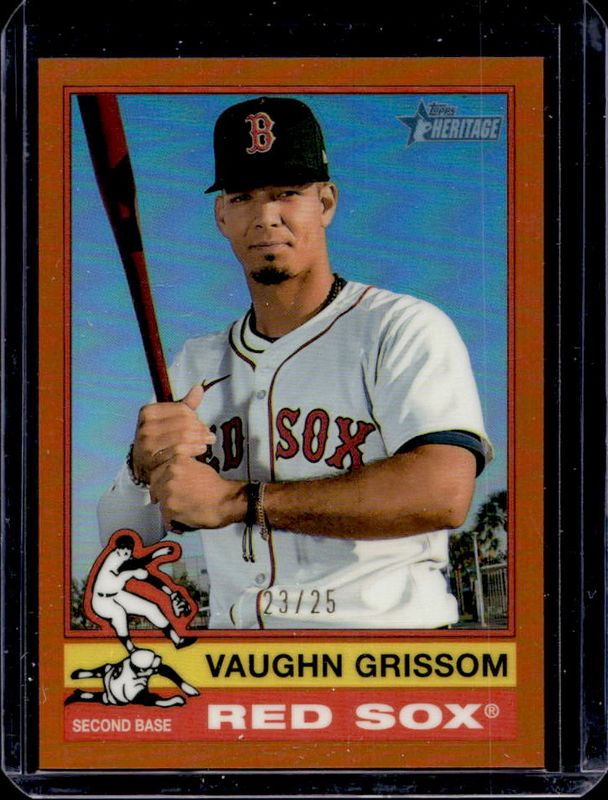 Vaughn Grissom 2025 Topps Heritage #331 Chrome - Orange Refractor /25 RAW