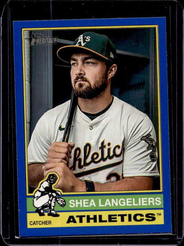 Shea Langeliers 2025 Topps Heritage #446 Dark Blue Border RAW