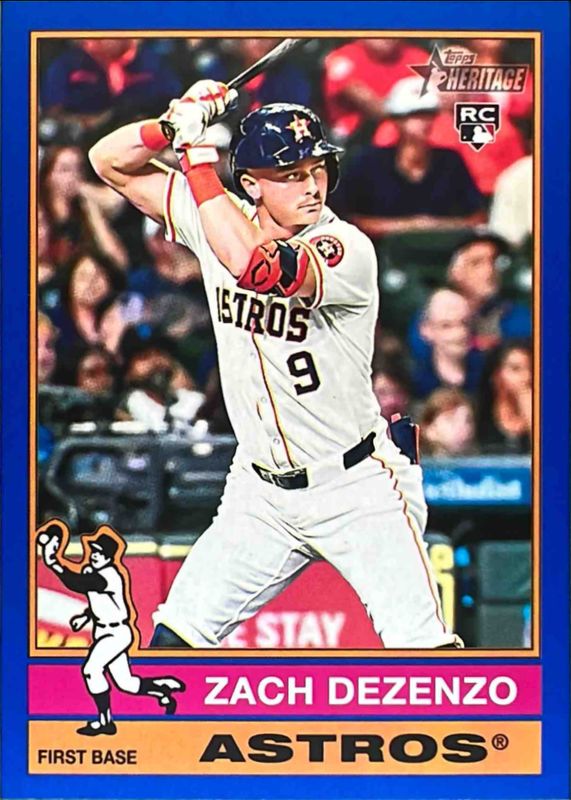 Zach Dezenzo 2025 Topps Heritage #404 Dark Blue Border Rookie RAW