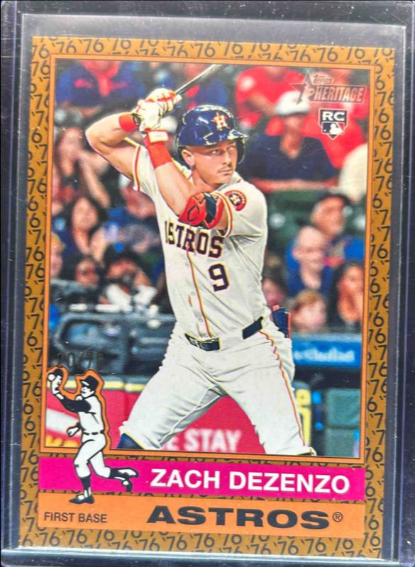 Zach Dezenzo 2025 Topps Heritage #404 Color of the Year /76 Rookie RAW