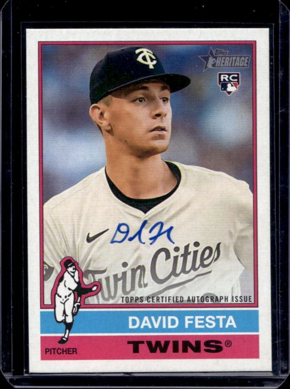 David Festa 2025 Topps Heritage #ROA-DF Real One Autographs Rookie RAW