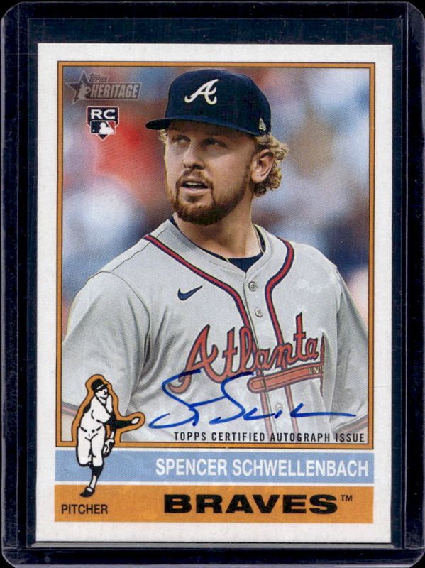 Spencer Schwellenbach 2025 Topps Heritage #ROA-SS Real One Autographs Rookie RAW