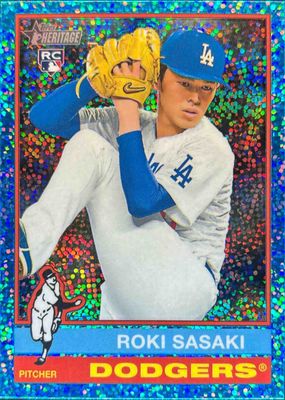 2025 Topps Heritage #224 Chrome - Light Blue Sparkle Refractor