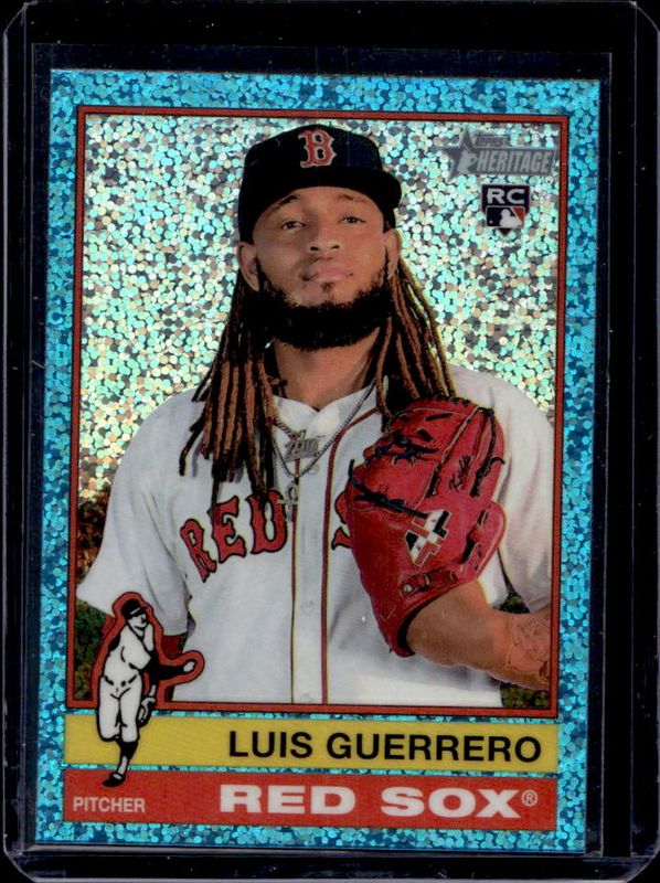 2025 Topps Heritage #306 Chrome - Light Blue Sparkle Refractor