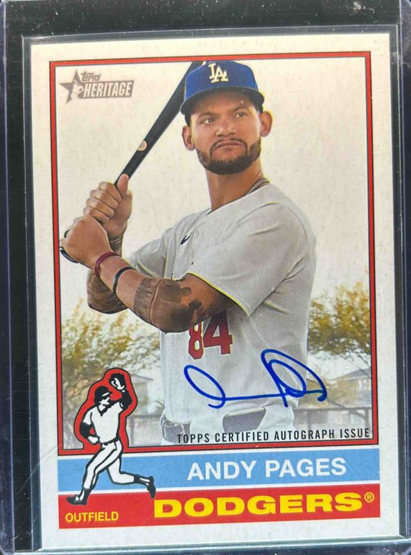 Andy Pages 2025 Topps Heritage #ROA-APA Real One Autographs RAW