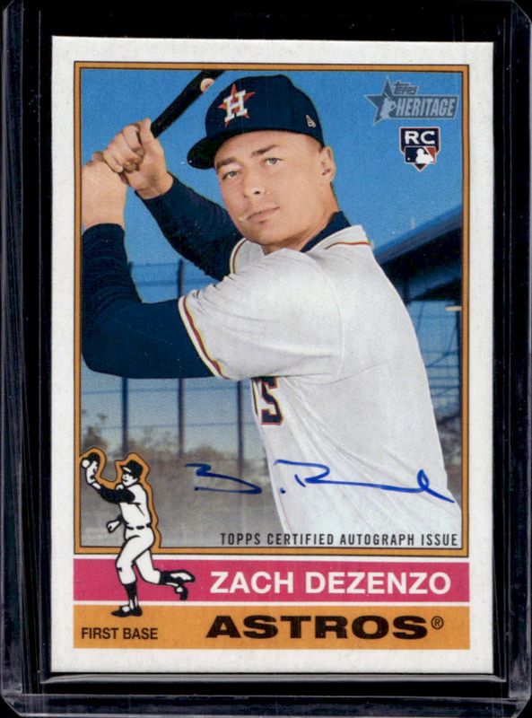 Zach Dezenzo 2025 Topps Heritage #ROA-ZD Real One Autographs Rookie RAW
