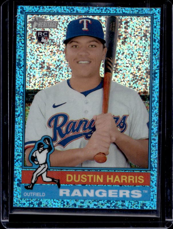 2025 Topps Heritage #114 Chrome - Light Blue Sparkle Refractor