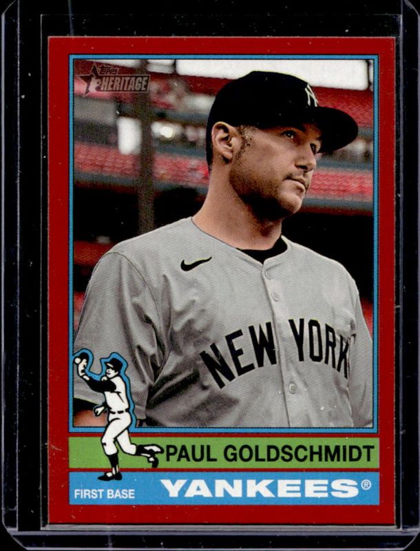 Paul Goldschmidt 2025 Topps Heritage #382 Red Border RAW