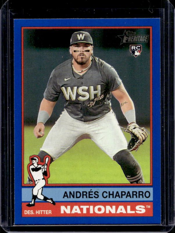 Andres Chaparro 2025 Topps Heritage #418 Dark Blue Border Rookie RAW