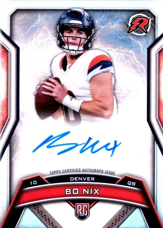 Bo Nix 2024 Topps Resurgence #RRS-BN Resurgence Rookie Signatures RAW