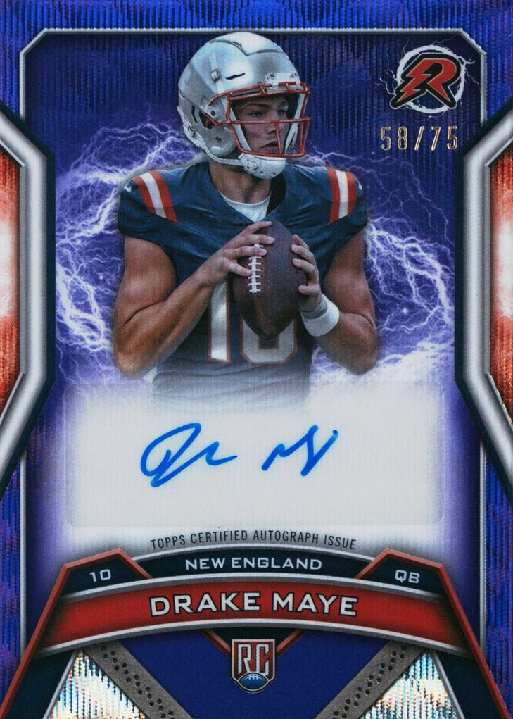 Drake Maye 2024 Topps Resurgence #RRS-DM Resurgence Rookie Signatures ...