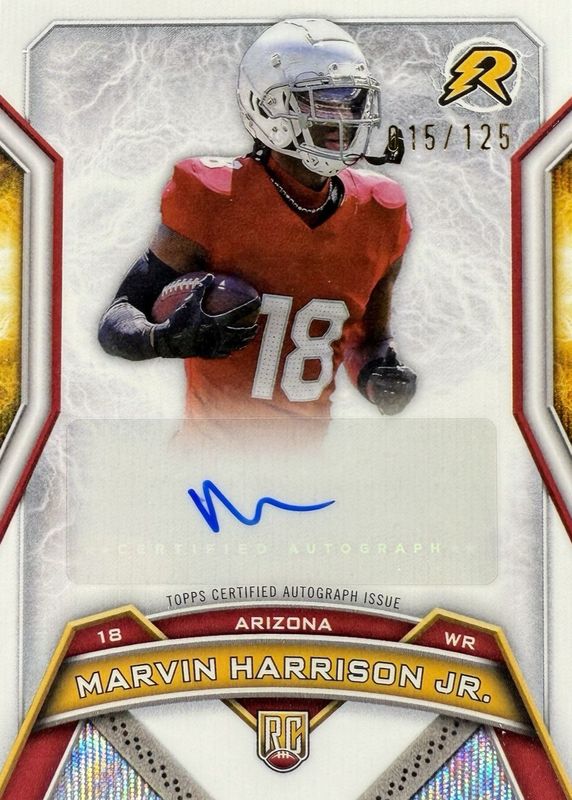 Marvin Harrison Jr. 2024 Topps Resurgence #RRS-MHJ Resurgence Rookie Signatures - White Surge Refractor /125 RAW