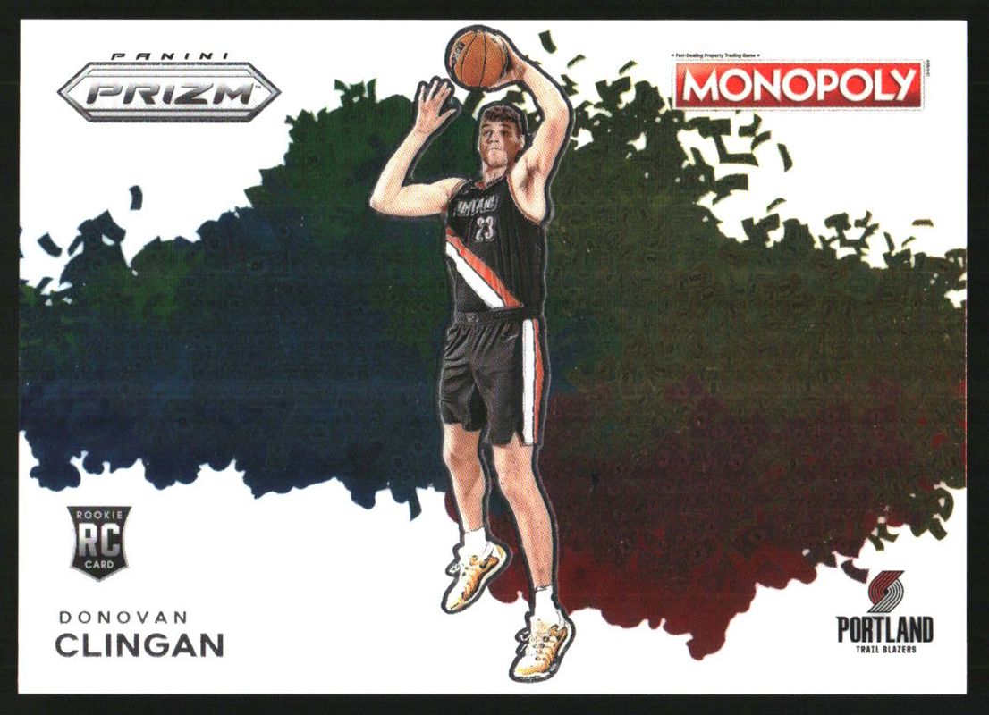 Donovan Clingan 2024 Prizm Monopoly #WMB-13 White Money Blast Rookie RAW