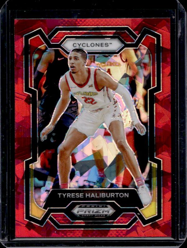 Tyrese Haliburton 2024 Prizm Draft Picks #65 Red Ice RAW