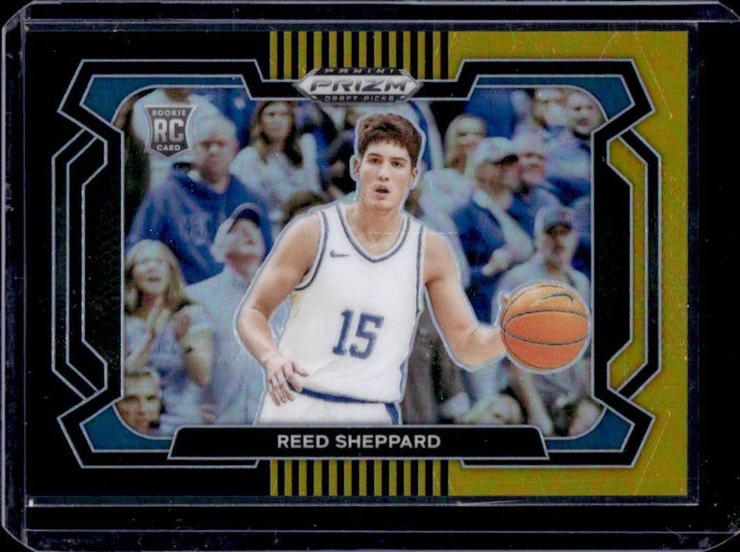 Reed Sheppard 2024 Prizm Draft Picks #21b Black Gold /5 Rookie RAW