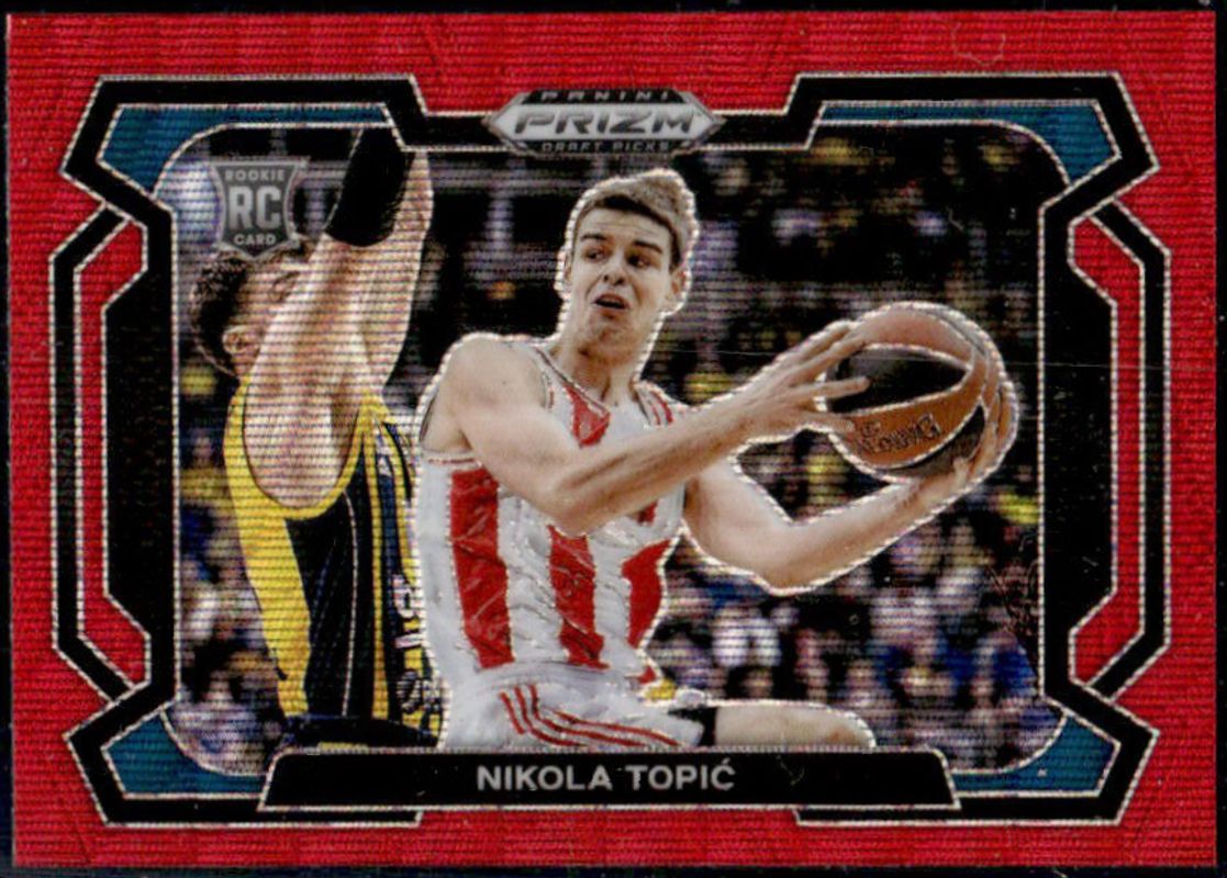 Nikola Topic 2024 Prizm Draft Picks #10b Red Wave Rookie RAW
