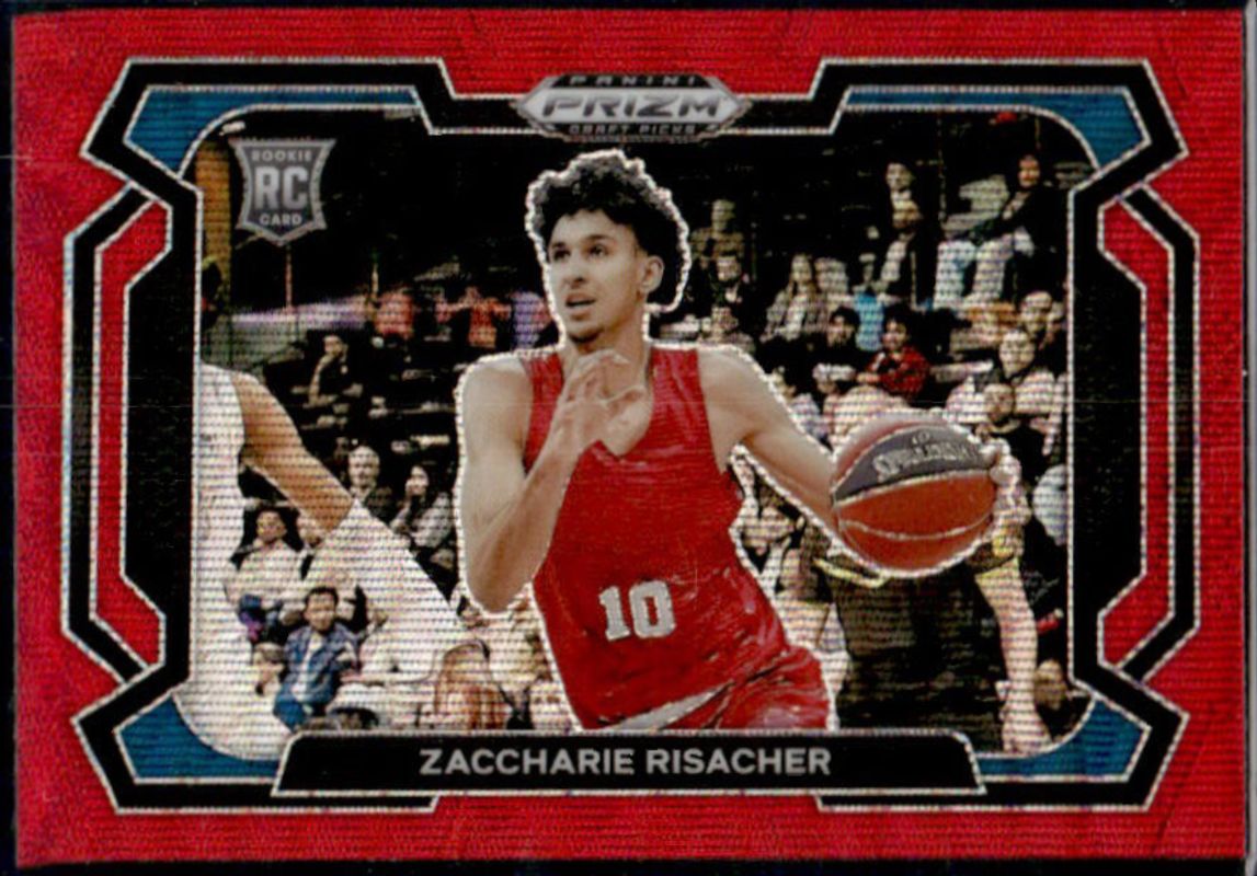 Zaccharie Risacher 2024 Prizm Draft Picks #69b Red Wave Rookie RAW