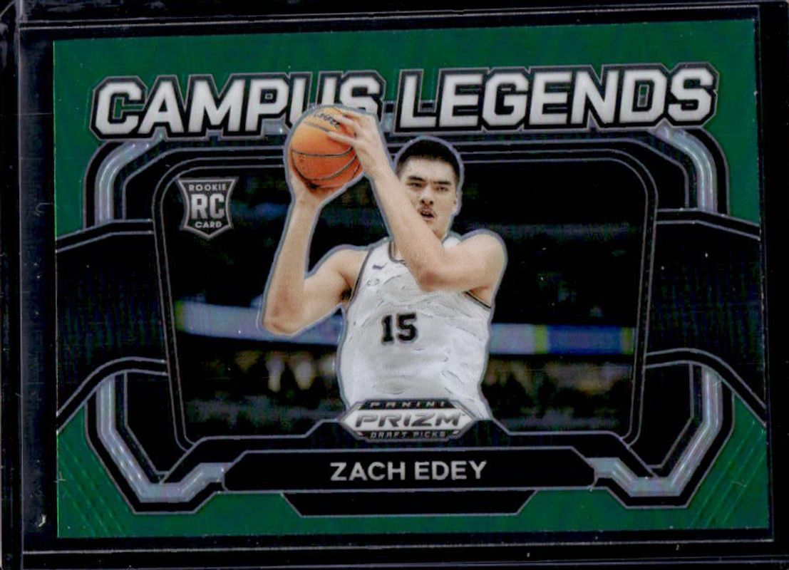 Zach Edey 2024 Prizm Draft Picks #8 Campus Legends - Green Rookie RAW