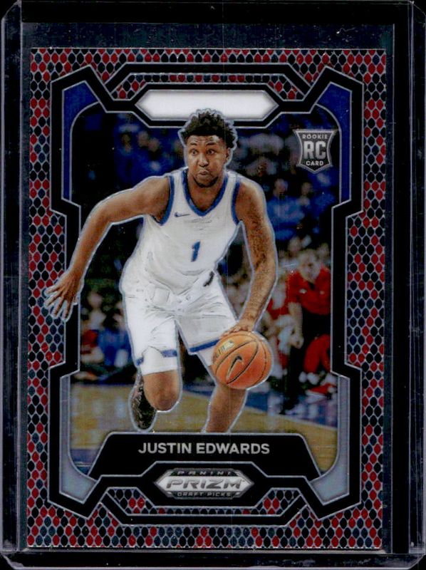 Justin Edwards 2024 Prizm Draft Picks #25 Snakeskin /(SSP) RAW