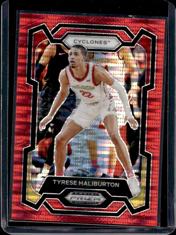 Tyrese Haliburton 2024 Prizm Draft Picks #65 Red Pulsar /299 RAW