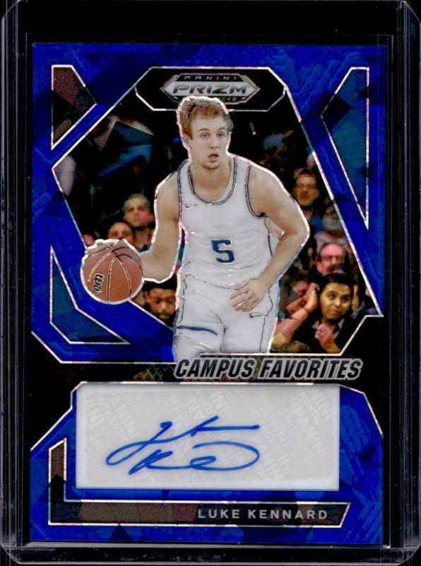 2024 Prizm Draft Picks #CFS-LKK Campus Favorites Signatures - Blue Ice /75