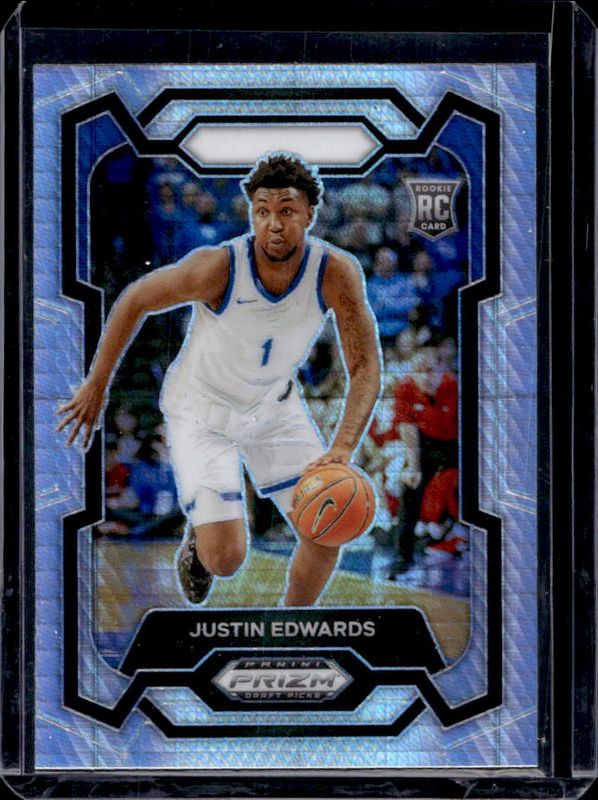 Justin Edwards 2024 Prizm Draft Picks #25 Hyper RAW