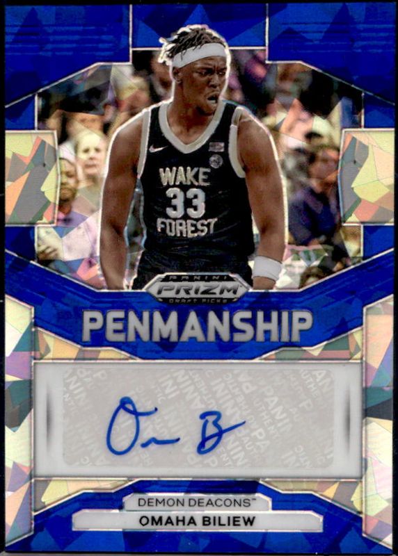 2024 Prizm Draft Picks #P-OBW Penmanship - Blue Ice /75
