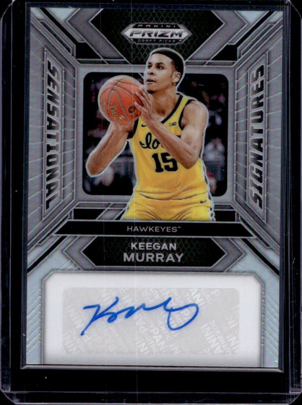 Keegan Murray 2024 Prizm Draft Picks #025 Sensational Signatures - Silver RAW