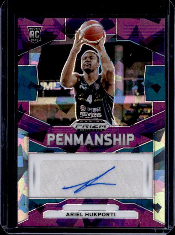2024 Prizm Draft Picks #P-HUK Penmanship - Purple Ice /99