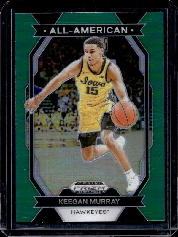 Keegan Murray 2024 Prizm Draft Picks #19 All-American - Green RAW