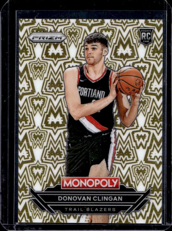 Donovan Clingan 2024 Prizm Monopoly #W23 Millionaire White Rookie RAW