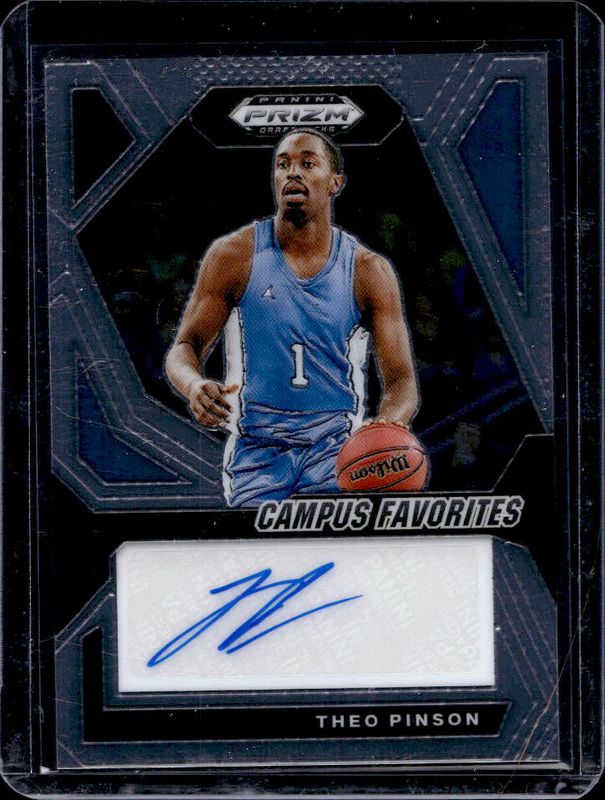 Theo Pinson 2024 Prizm Draft Picks #CFS-TPN Campus Favorites Signatures RAW